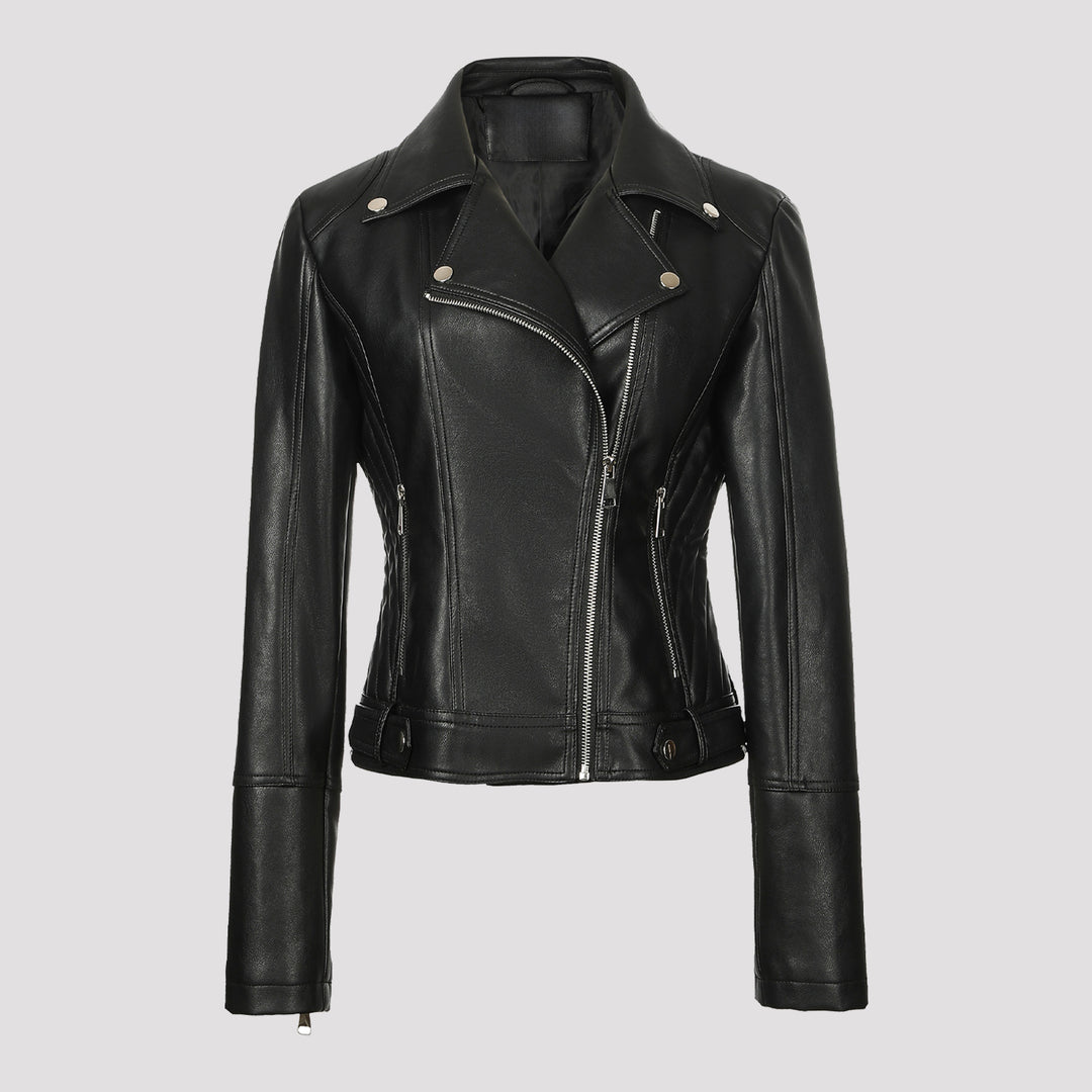 Damen Klassische Bikerjacke Drune