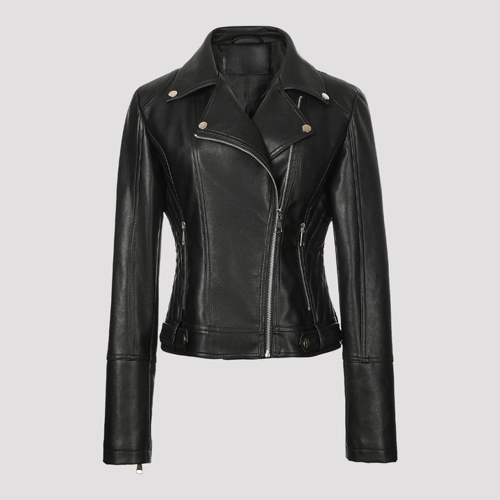 Damen Klassische Bikerjacke Drune