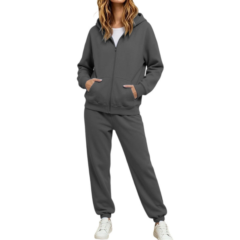 Damen Komfortabler Kapuzenpullover und Jogginghose Set Drune