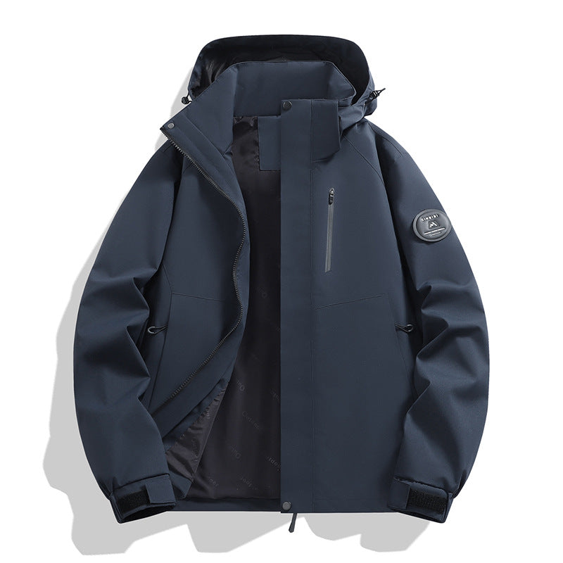 Herren Softshell-Outdoorparka mit technischer Membran, verschweißten Nähten und wasserdichten Reißverschlüssen Drune