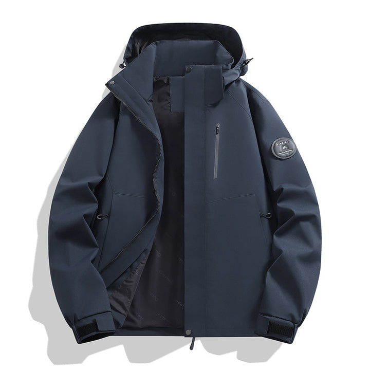 Herren Softshell-Outdoorparka mit technischer Membran, verschweißten Nähten und wasserdichten Reißverschlüssen Drune