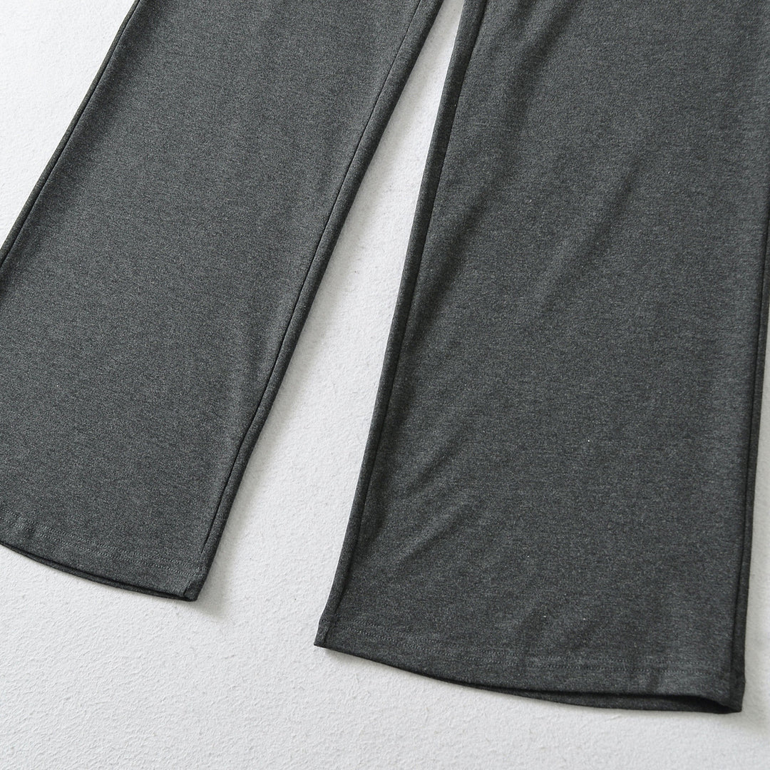 Damen Weite Jersey-Loungehose mit Umschlagbund und Tunnelzug Drune