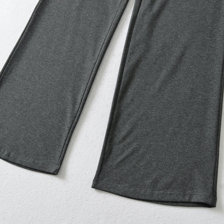 Damen Weite Jersey-Loungehose mit Umschlagbund und Tunnelzug Drune