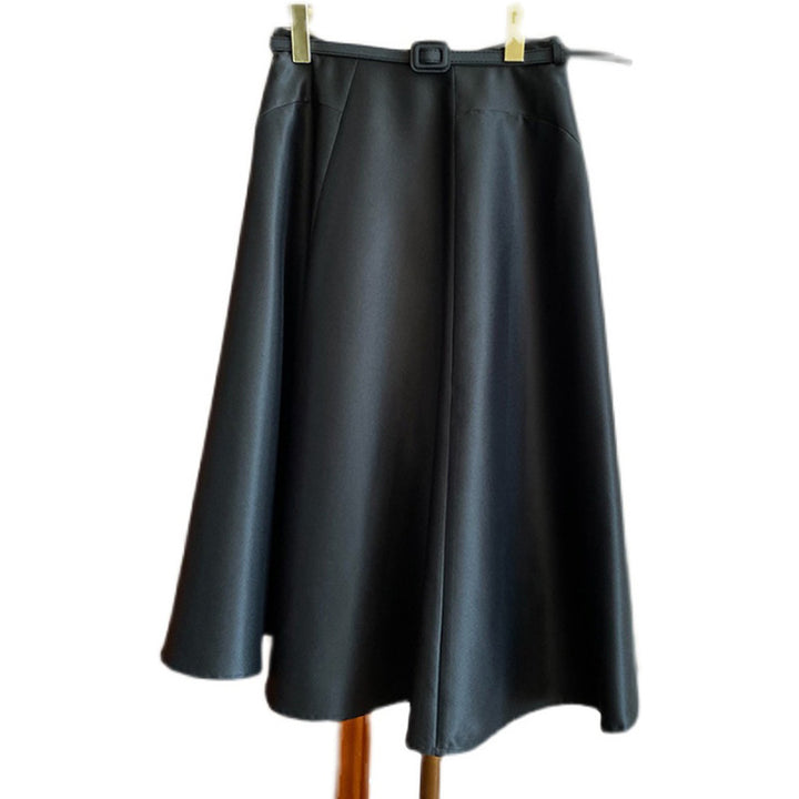 Damen Midirock mit elegantem Bund Drune