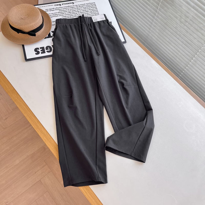 Damen lässige Chino-Hose mit elastischem Bund Drune