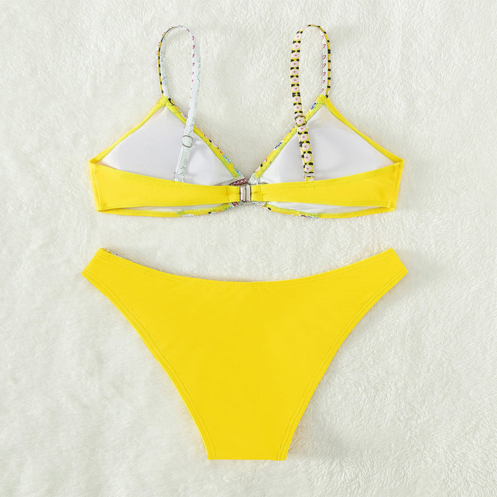 Damen Bikini-Set mit floralem Design und modischen Details Drune