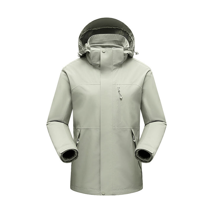 Herren Wasserabweisender Winterparka mit abnehmbarer Kapuze und getapten Nähten Drune