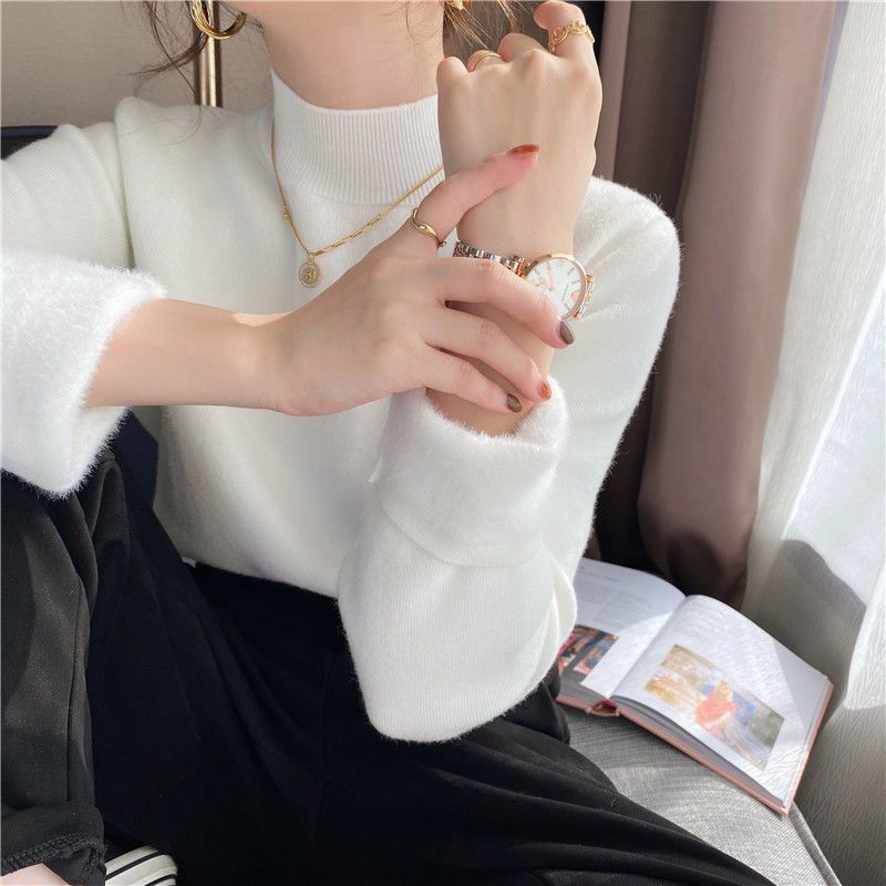Damen Kurzarm Pullover mit schickem Rollkragen und lässigem Schnitt Drune