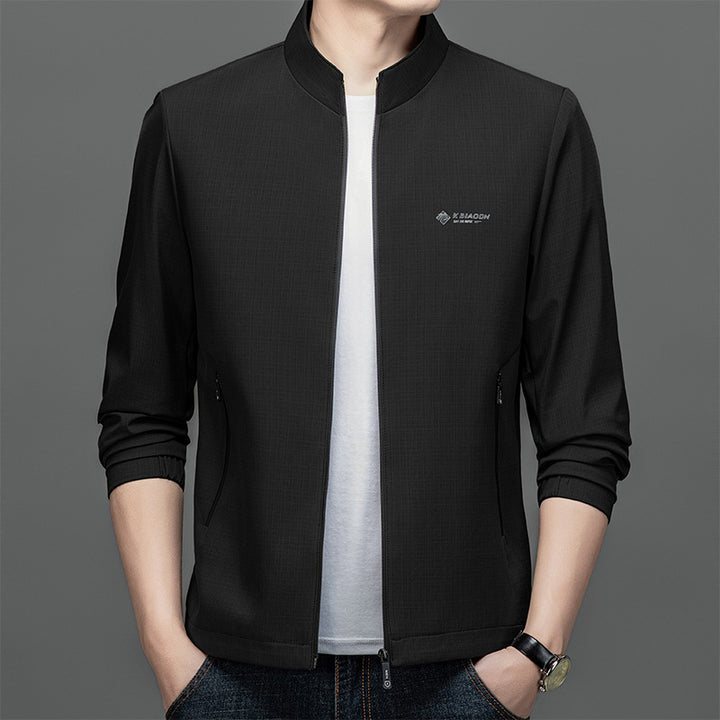 Herren Modische Sportjacke mit Stehkragen Drune