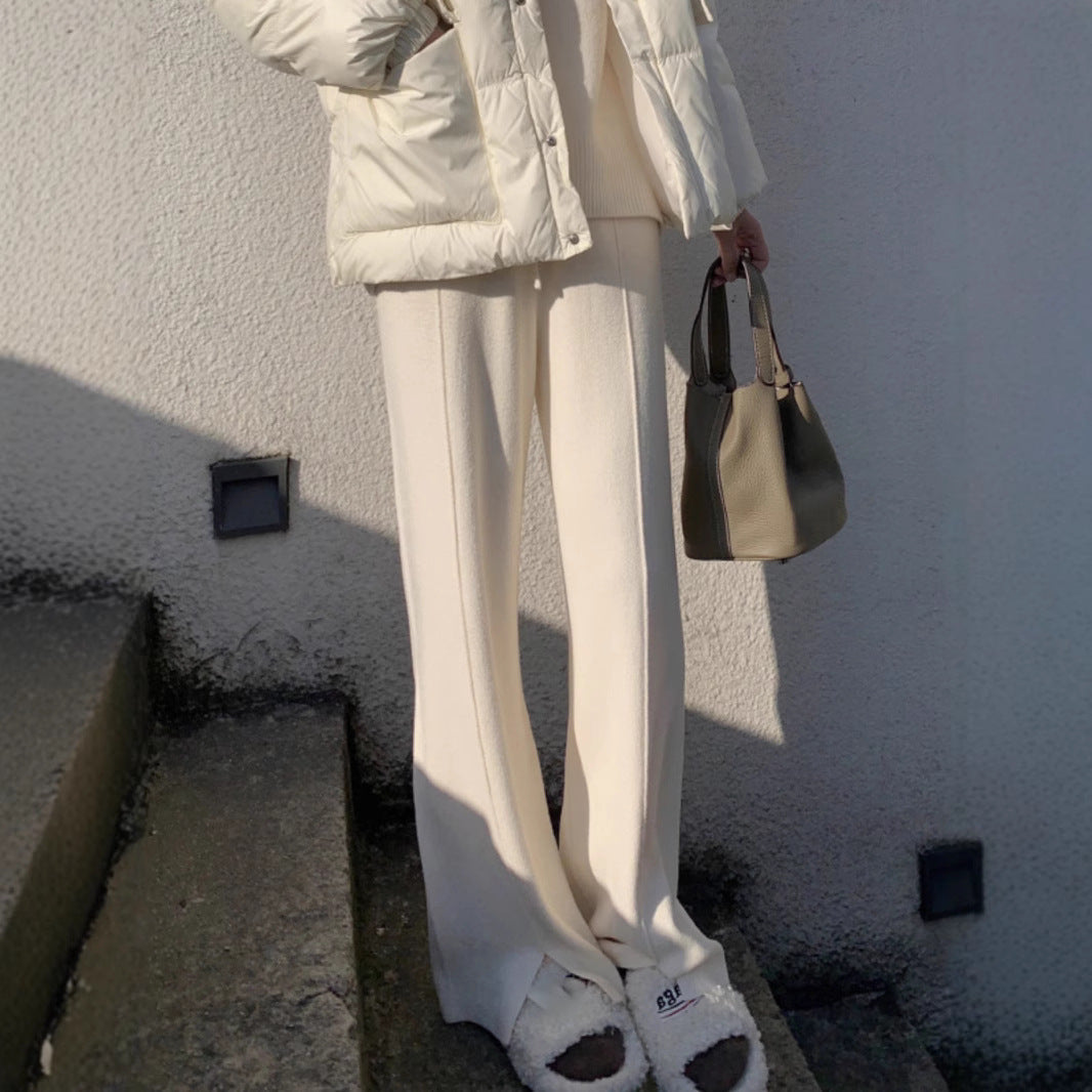 Damen Fließende Palazzo-Hose Drune
