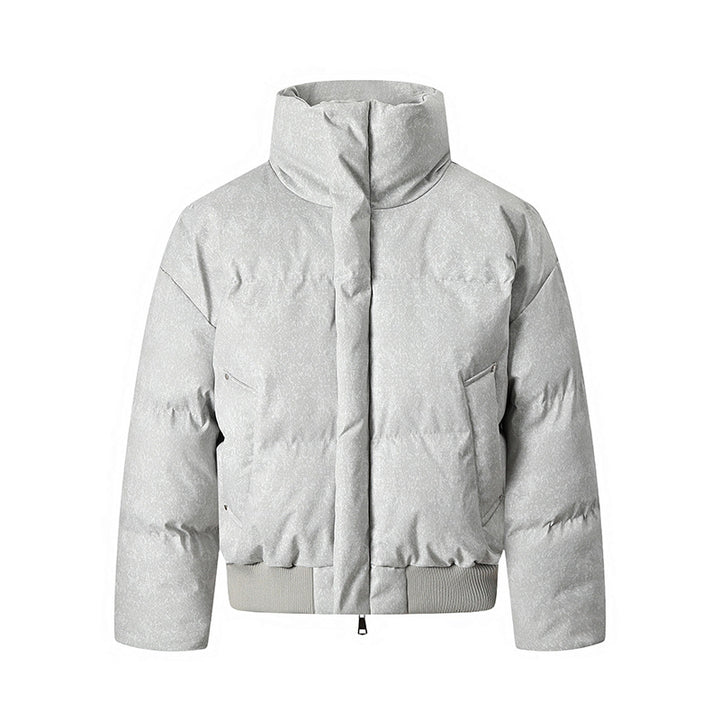 Herren Kurze wattierte Steppjacke mit hohem Stehkragen und matter Strukturoptik Drune