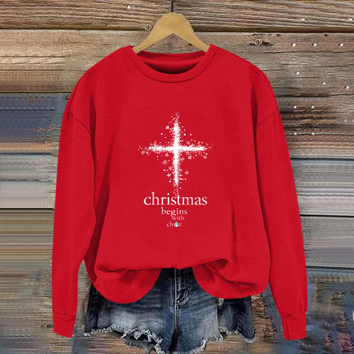 Damen Sweatshirt mit christlichem Motiv und weichem Innenfutter Drune