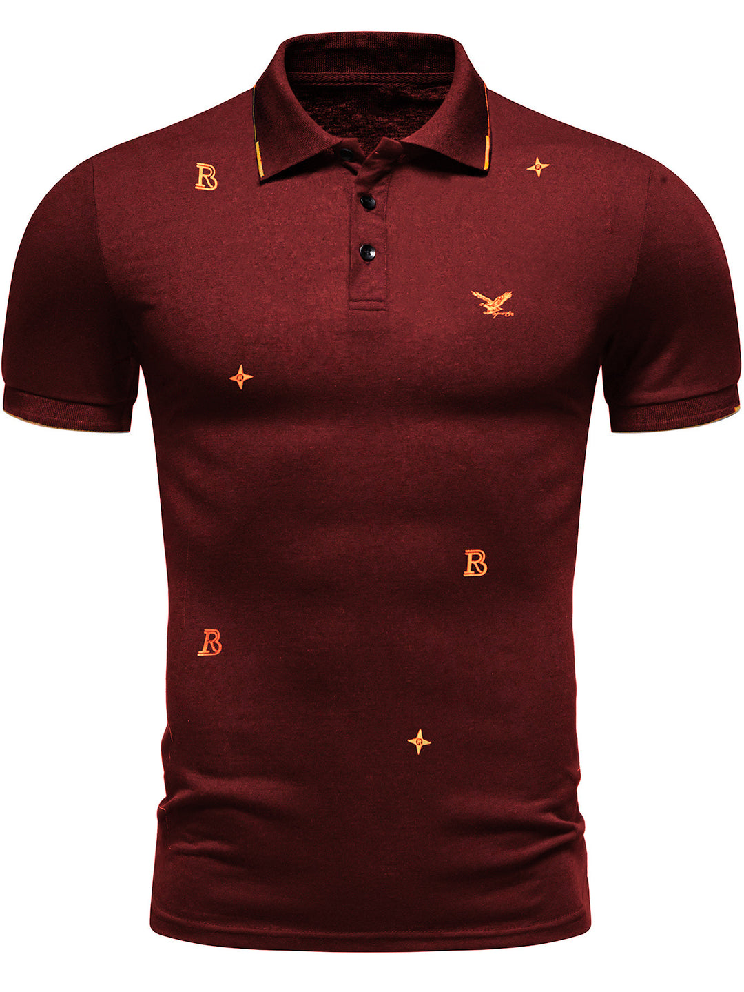 Herren Besticktes Casual Polohemd Drune