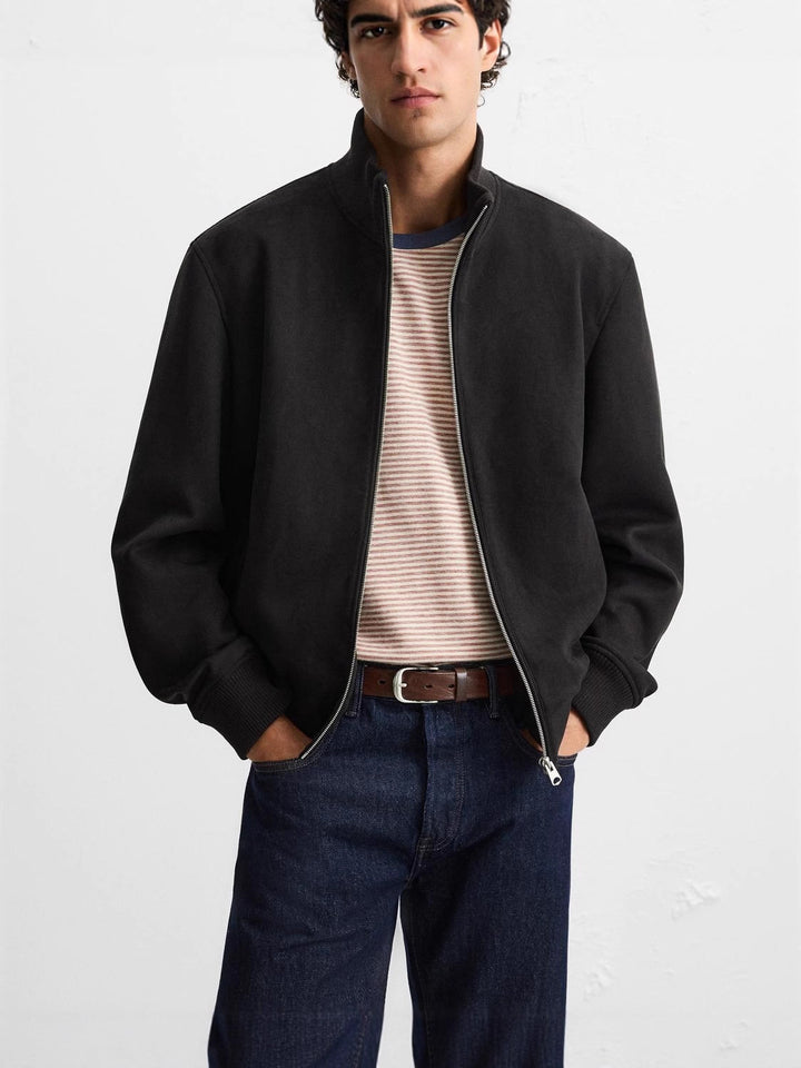 Herren Übergangsjacke im modernen Wildleder-Look Drune