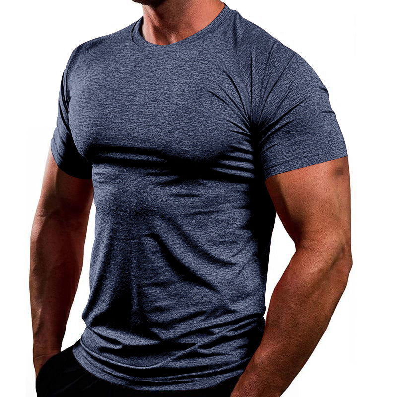 Herren Sportliches Basic T-Shirt aus atmungsaktiver Baumwolle Drune