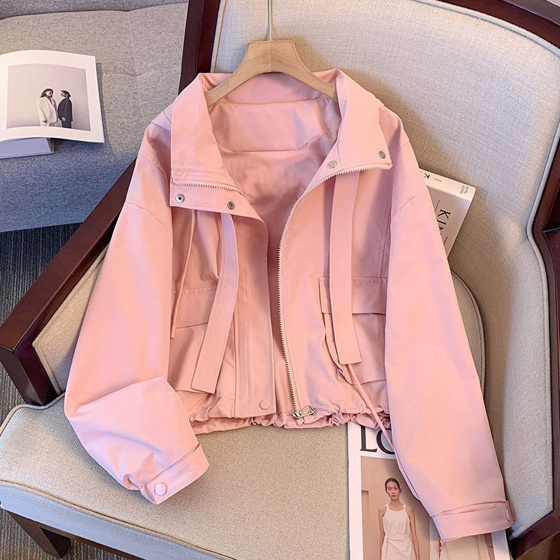 Damen leichte Übergangsjacke mit verstellbarem Bund und praktischen Taschen Drune