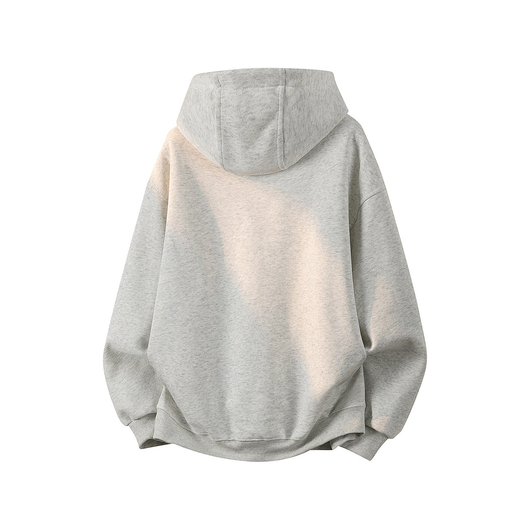 Unisex Oversize Kapuzenpullover mit handschriftlichem Grafik-Print, Kängurutasche & geripptem Saum Drune