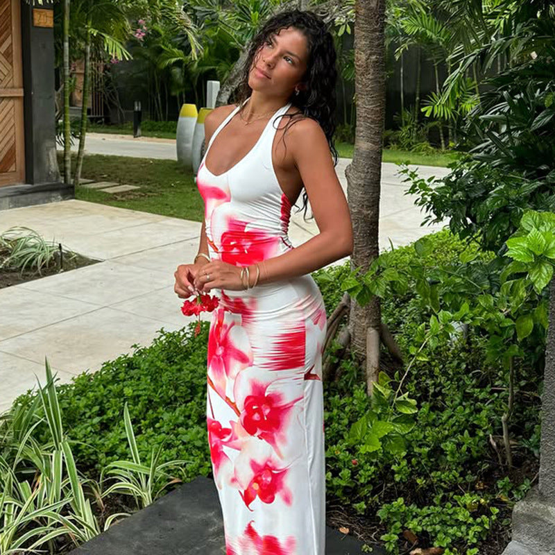 Damen Maxirock mit floralen Akzenten und elegantem Schnitt Drune