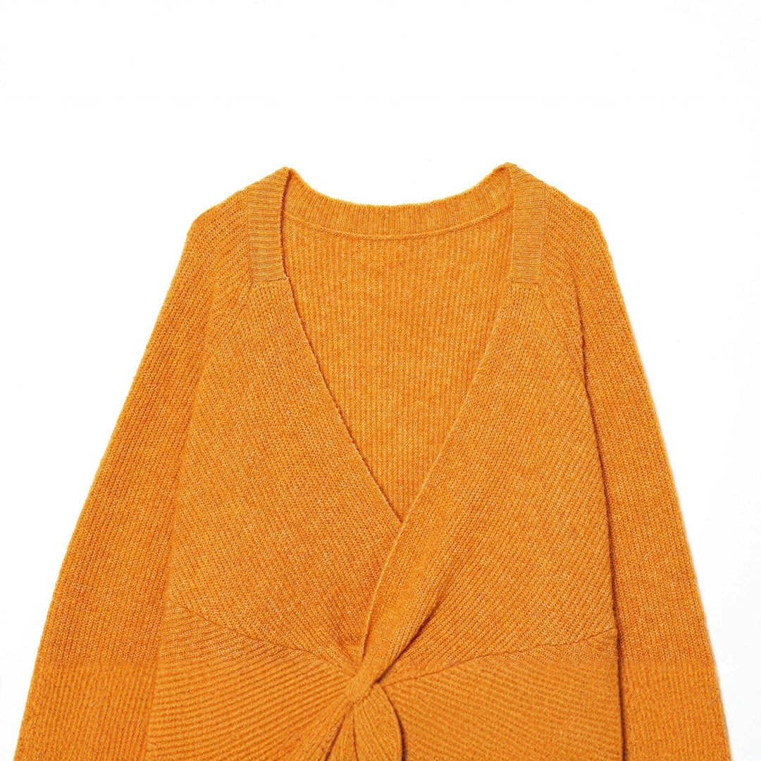 Damen nan kastiger Feinstrick-Pullover mit Rundhalsausschnitt und Cropped-Silhouette Drune