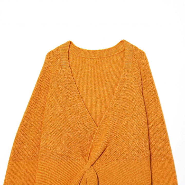 Damen nan kastiger Feinstrick-Pullover mit Rundhalsausschnitt und Cropped-Silhouette Drune