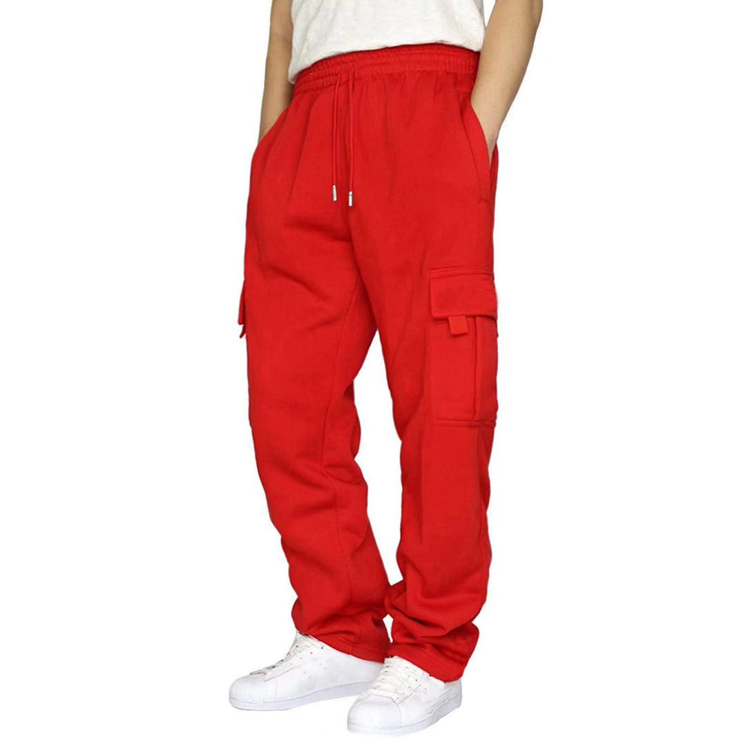 Herren heavy-duty Utility-Freizeithose mit Kordelzug, aufgesetzten Cargotaschen und relaxed Fit Drune
