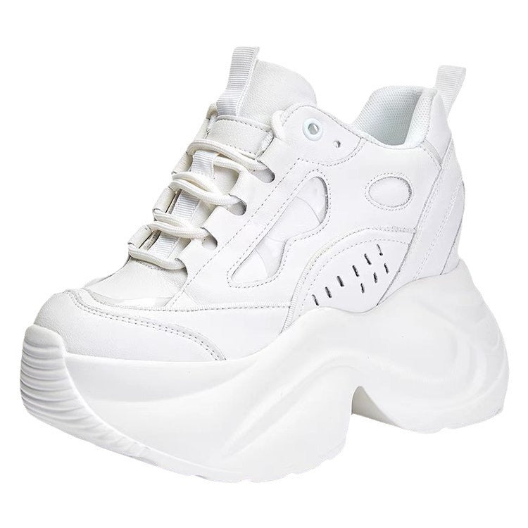 Damen sportliche Chunky Sneakers mit extragroßer Plateau-Sohle Drune
