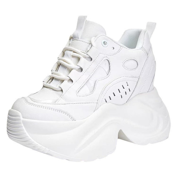 Damen sportliche Chunky Sneakers mit extragroßer Plateau-Sohle Drune