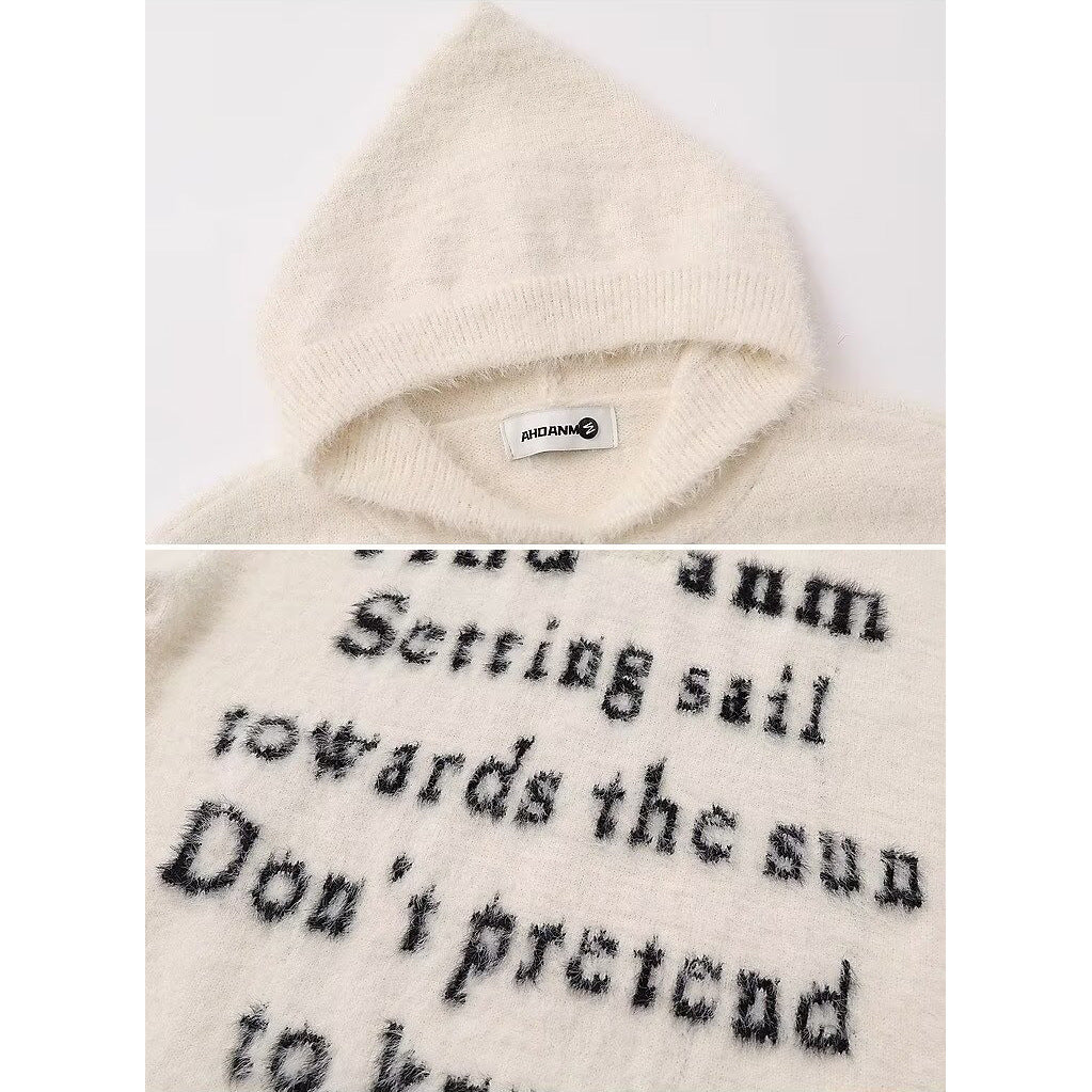 Damen Gemütlicher Oversized-Pullover mit Knopfleiste und grafischem Motiv Drune