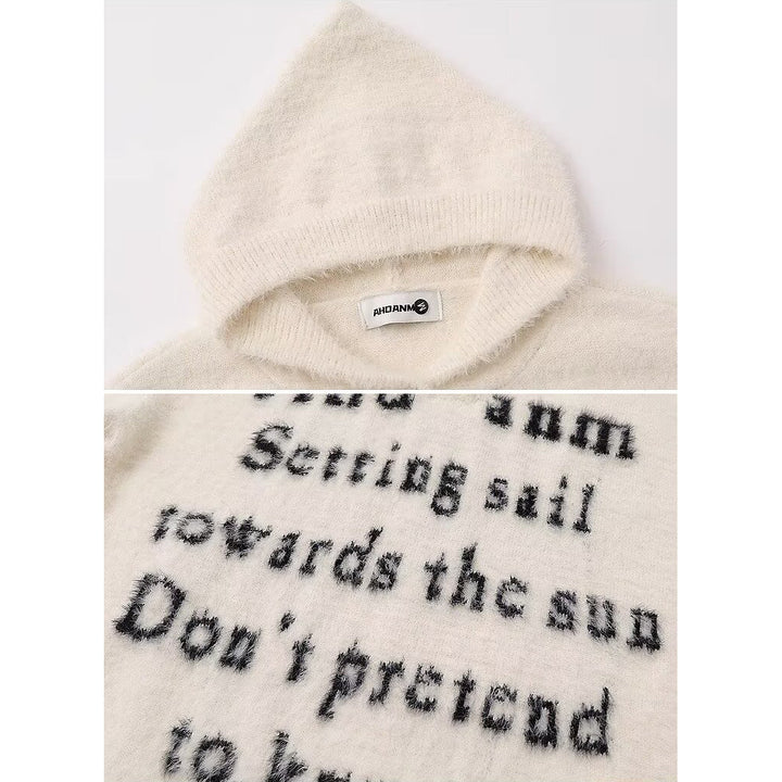 Damen Gemütlicher Oversized-Pullover mit Knopfleiste und grafischem Motiv Drune