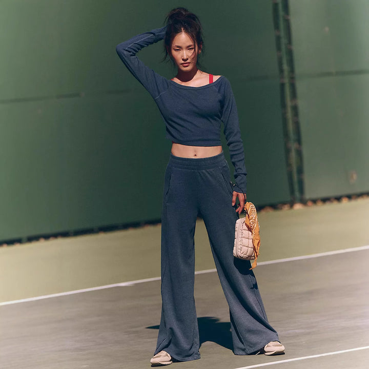 Damen bequemer Sport-Loungewear-Anzug im lässigen Schnitt Drune