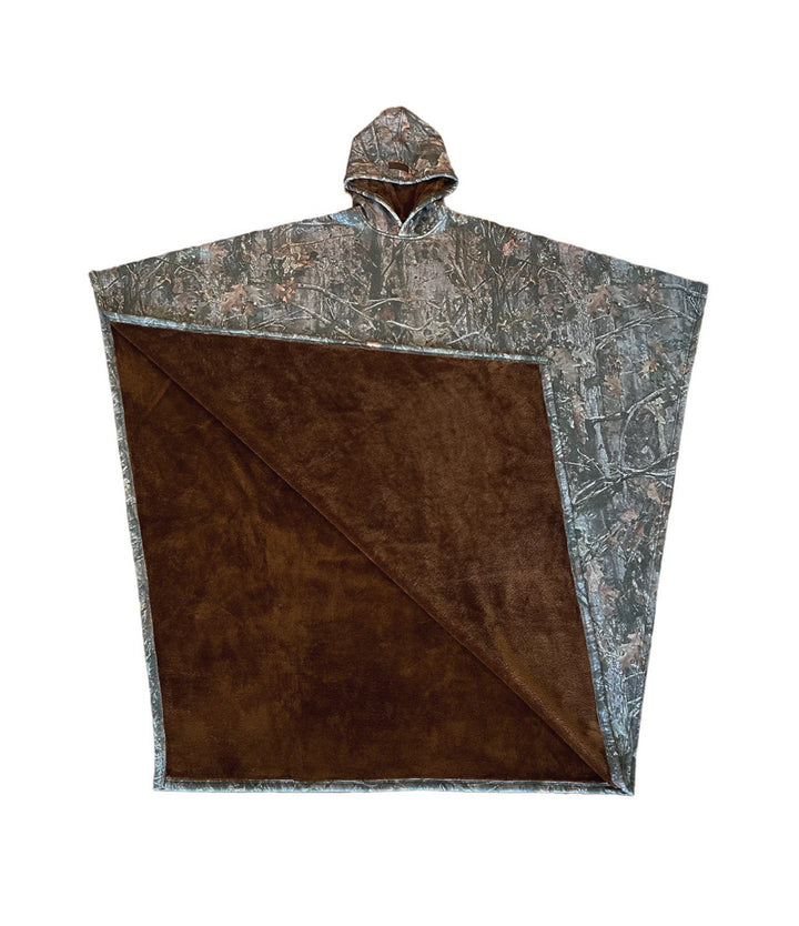 Unisex nan extra-großer Kapuzen-Poncho Kuschelüberwurf mit Mikrofleece-Innenfutter und Thermo-Wärmespeicher Drune