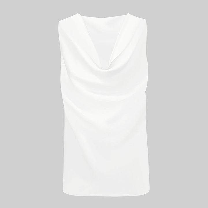 Damen elegant drapiertes Top Drune