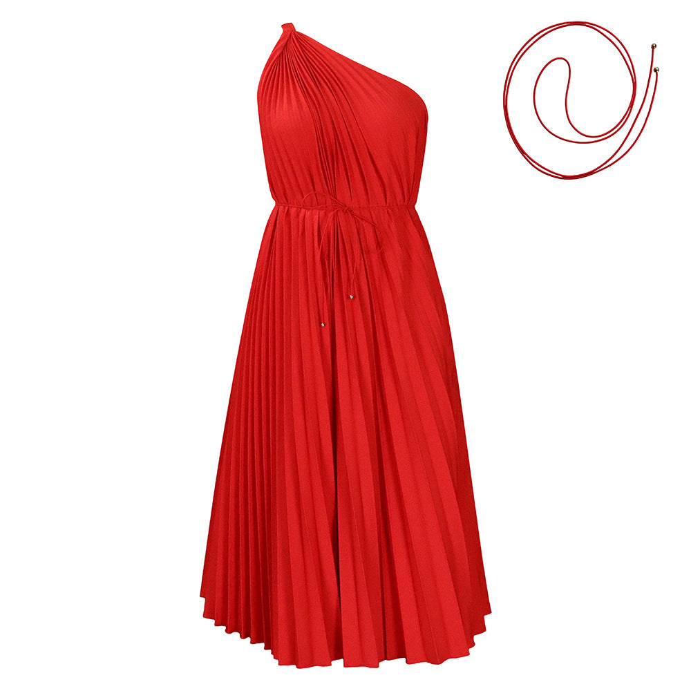Damen Wickelkleid mit asymmetrischem Schnitt und eleganter Faltenlegung Drune