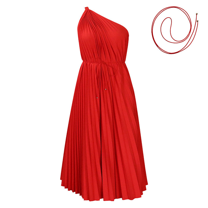 Damen Wickelkleid mit asymmetrischem Schnitt und eleganter Faltenlegung Drune