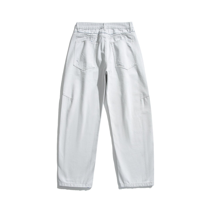 Damen Hochtaillierte Relaxed-Fit-Jeans mit sichtbarer Knopfleiste und Cargo-Seitennähten Drune