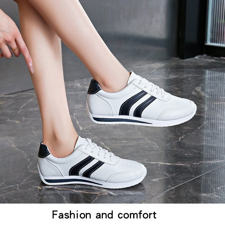 Damen klassische Sneakers mit modischen Streifen Drune
