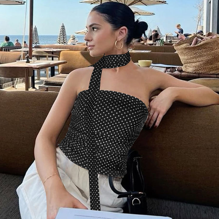 Damen Charmantes Trägertop mit verspieltem Punktedesign Drune