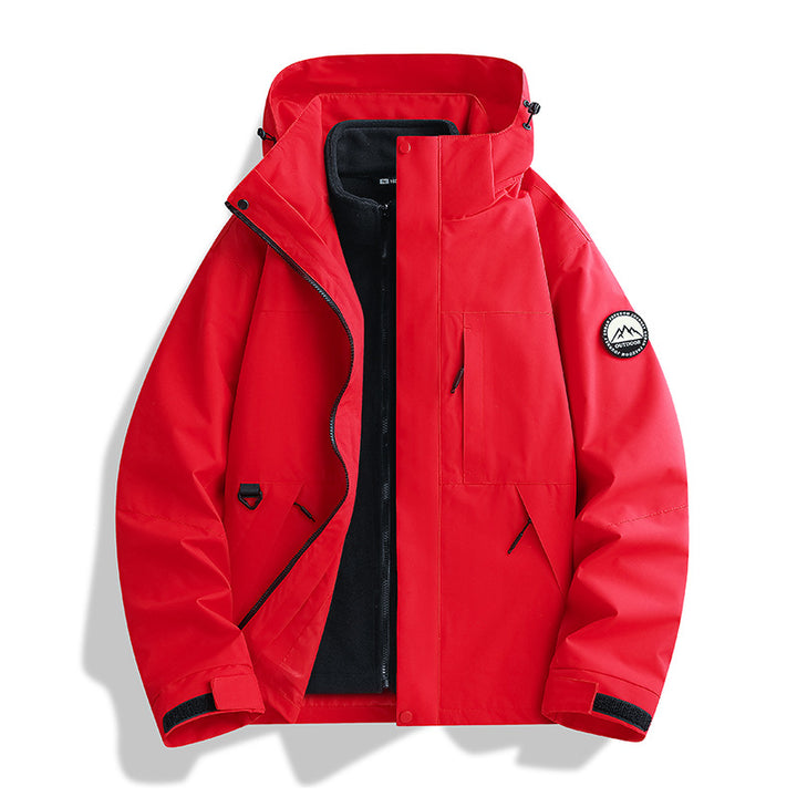 Damen Wasserabweisender Parka mit abnehmbarer Fleece-Innenjacke und Kapuze Drune