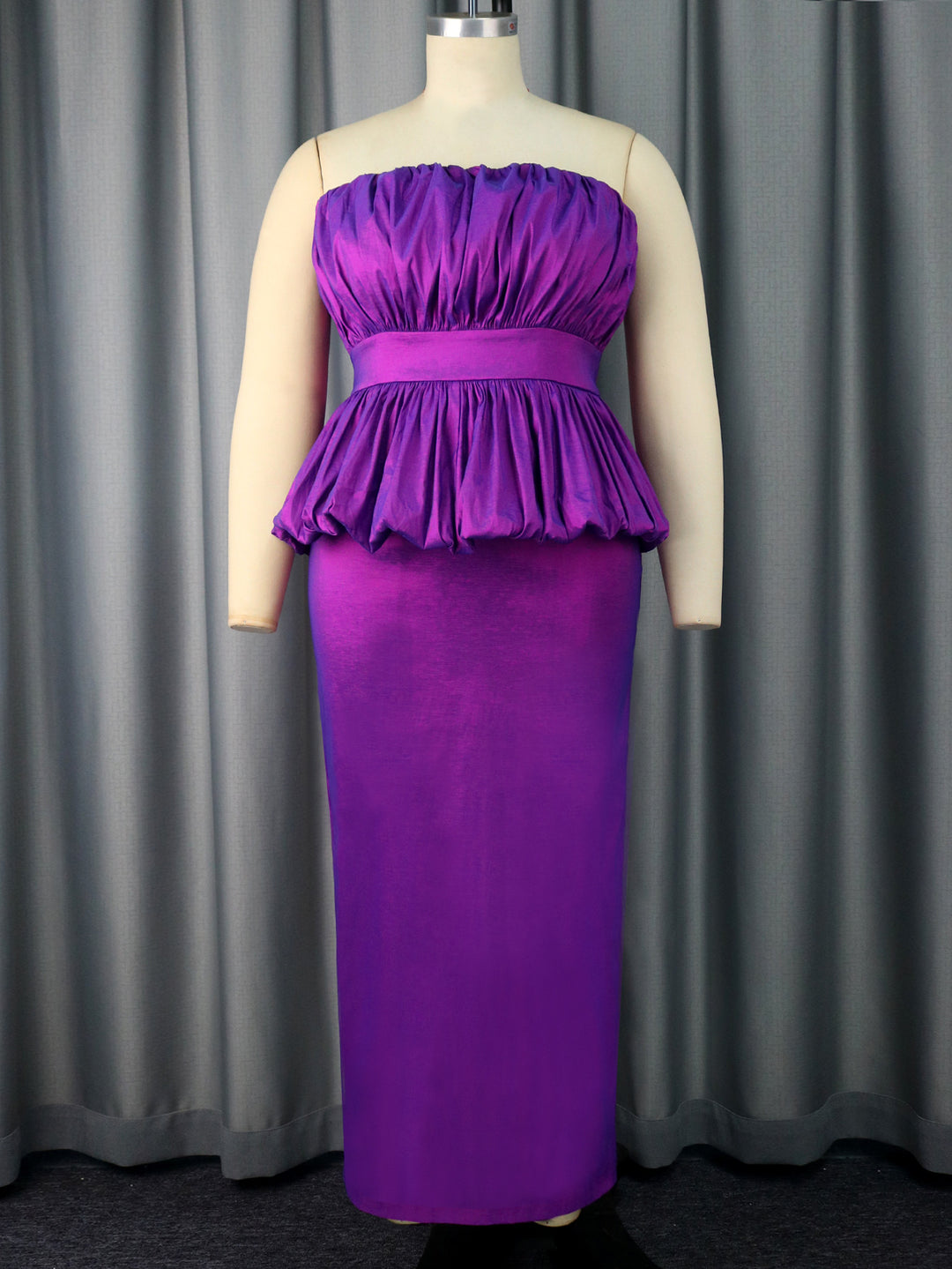 Damen Elegantes Cocktailkleid mit voluminösem Oberteil und figurbetontem Rock Drune