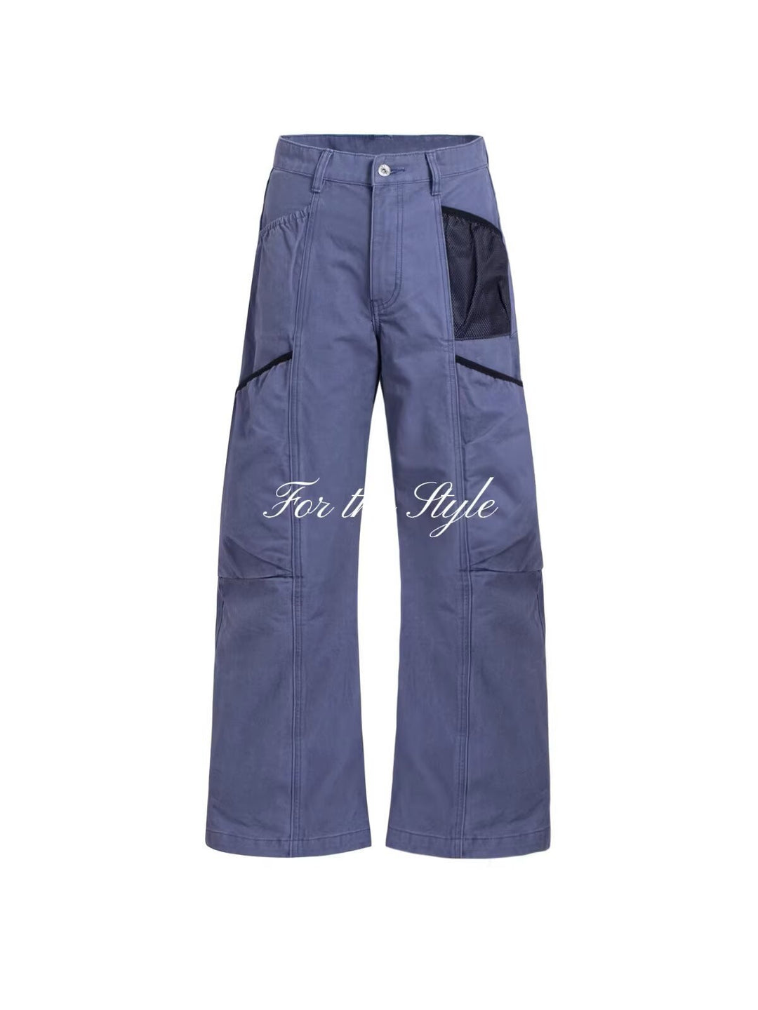 Damen Utility-Cargo-Hose mit weitem Bein, Mehrfach‑Taschen & Mesh‑Einsatz Drune