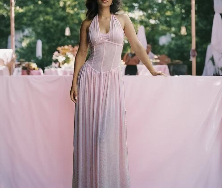 Damen Elegantes Maxikleid mit trägerlosem Design und schmeichelndem Schnitt Drune