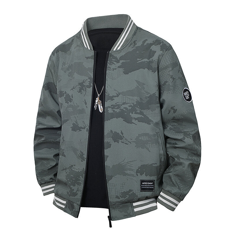 Herren Sportliche Bomberjacke mit kontrastierenden Details Drune