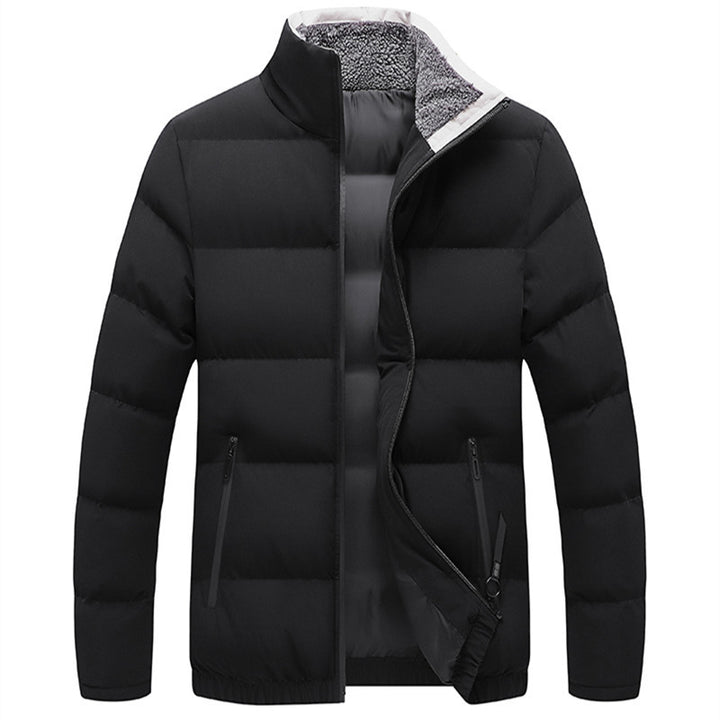 Herren Wattierte Steppjacke mit Sherpa-Innenkragen, winddichter Membran und Reißverschlusstaschen Drune