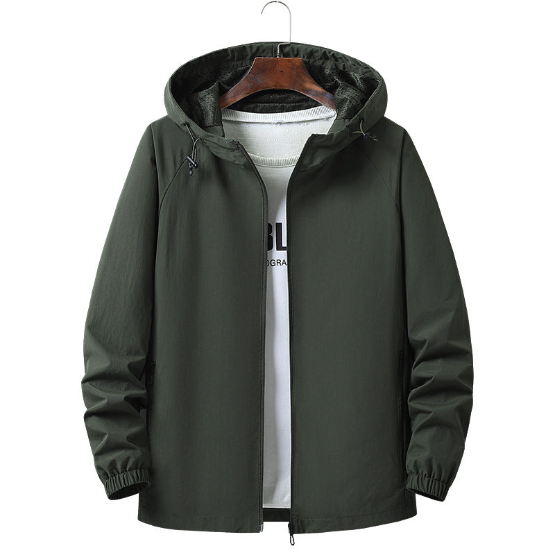 Herren Leichte Outdoor-Jacke mit verstellbarer Kapuze Drune