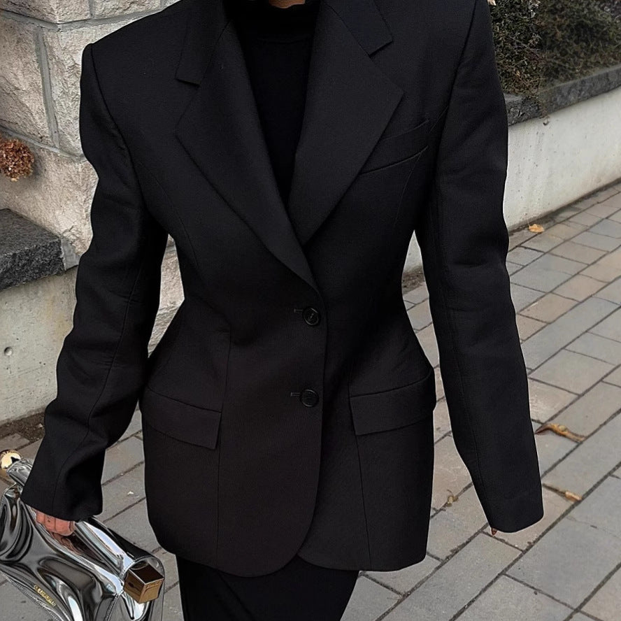 Damen Modischer Blazer mit oversized Schnitt Drune