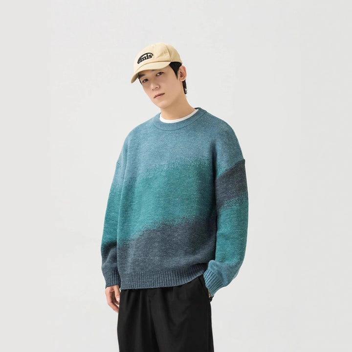 Damen Hochwertiger Rundhalsausschnitt Pullover Drune