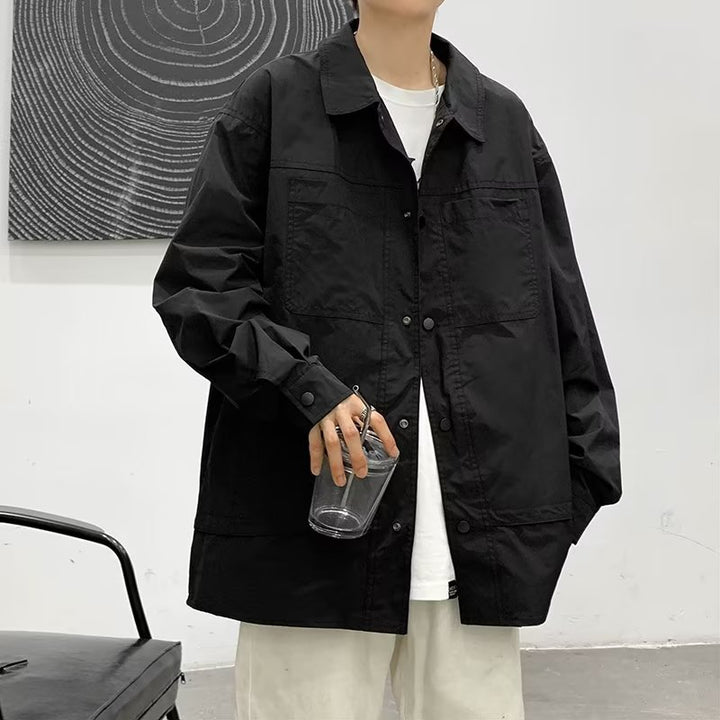 Herren lässige Utility-Jacke mit praktischen Taschen und modernem Schnitt Drune