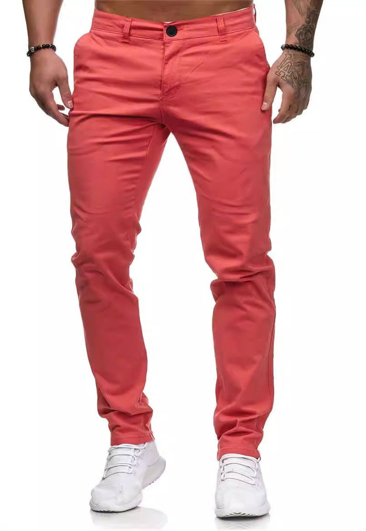 Herren Slim-Fit Chinohosen mit elastischem Bund und praktischen Taschen Drune
