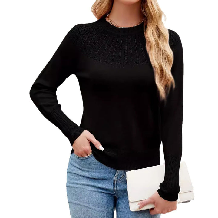 Damen Feiner Strickpullover mit kunstvoller Lochmuster-Detailierung Drune