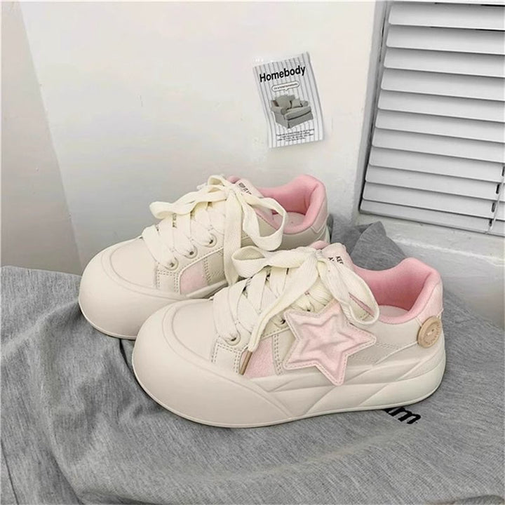 Damen Sneakers mit trendigem Sternen-Applikation und komfortabler Laufsohle Drune